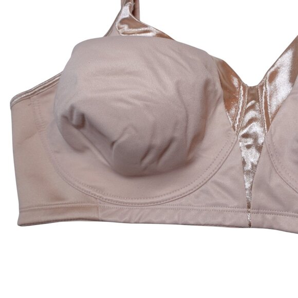 Playtex Full Figure 18 Hour Sleek & Smooth Wireless Bra Size 44C Nude 4803 - Picture 3 of 10